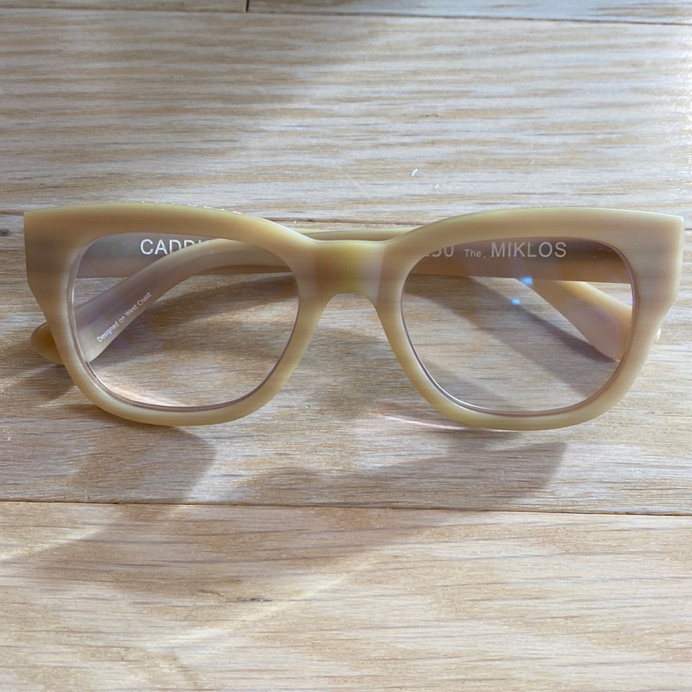 Caddis Miklos Light Tan Cream 1.50 Reading Glasses Blue Light